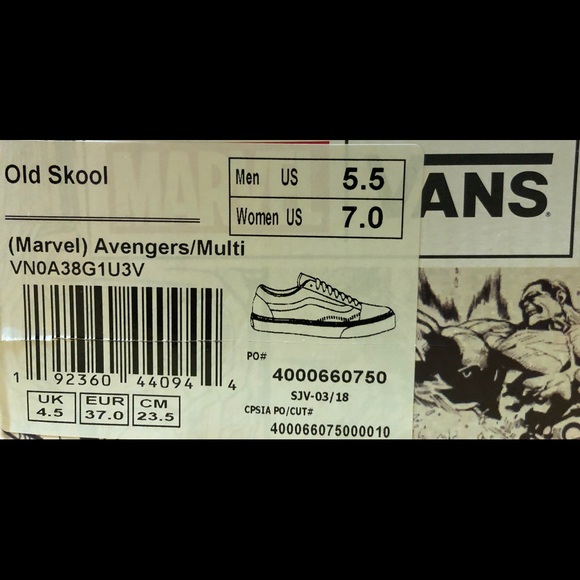 Vans Old Skool (Marvel) “Avengers/Multi” - Picture 6 of 7